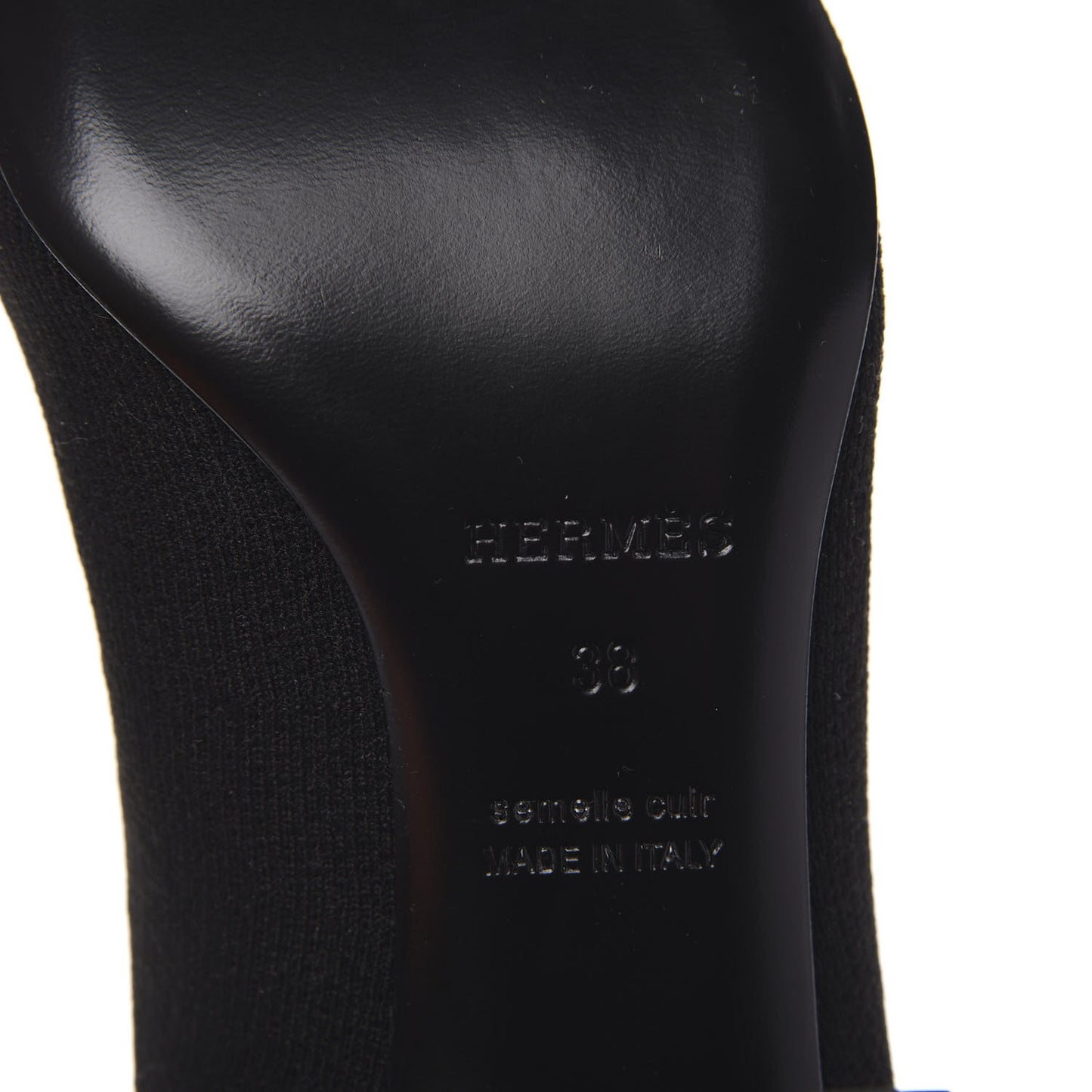 Knit Calfskin Volver Ankle Boots 38 Black