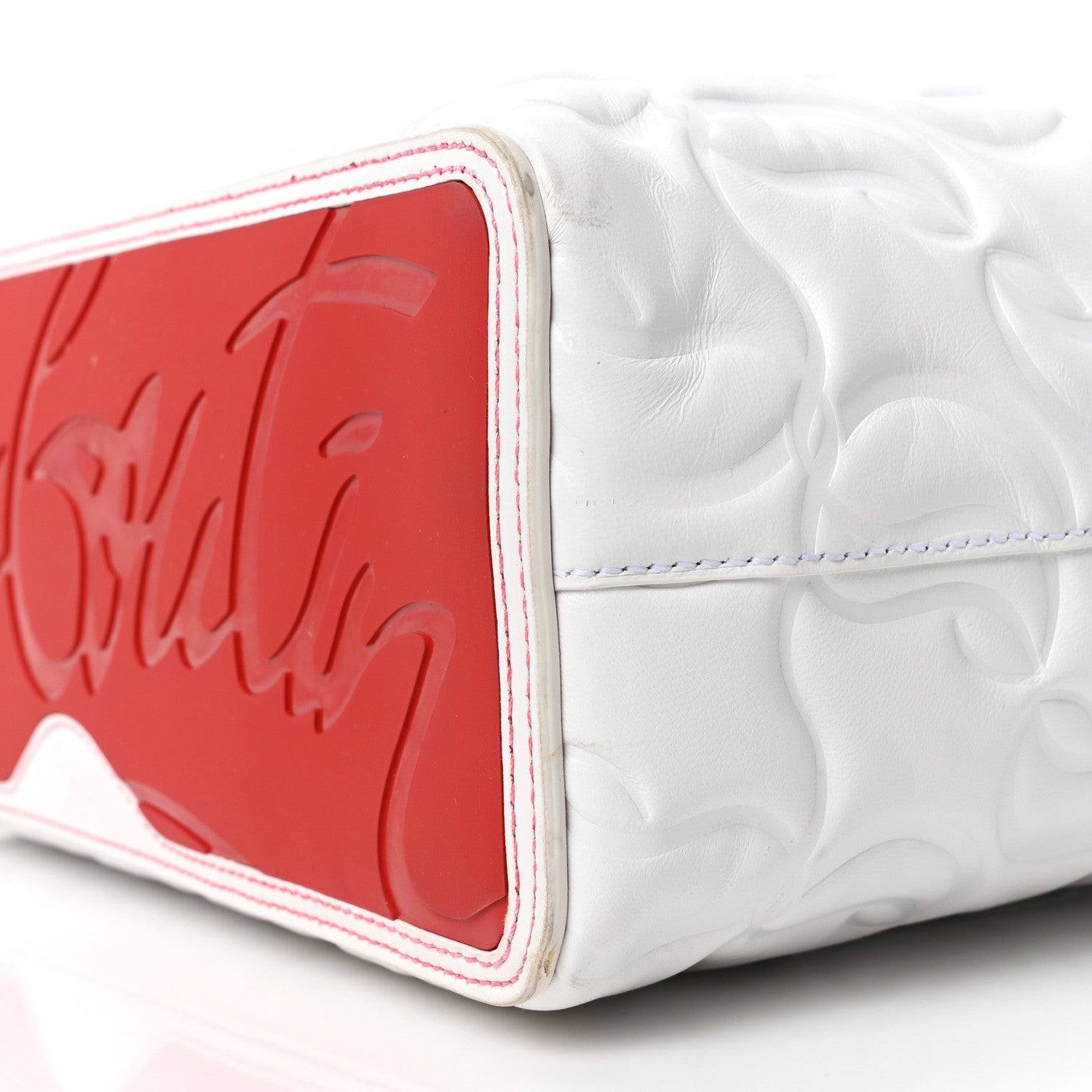 Christian Louboutin Nappa Embossed Small East West Cabata Tote White 10 of 10