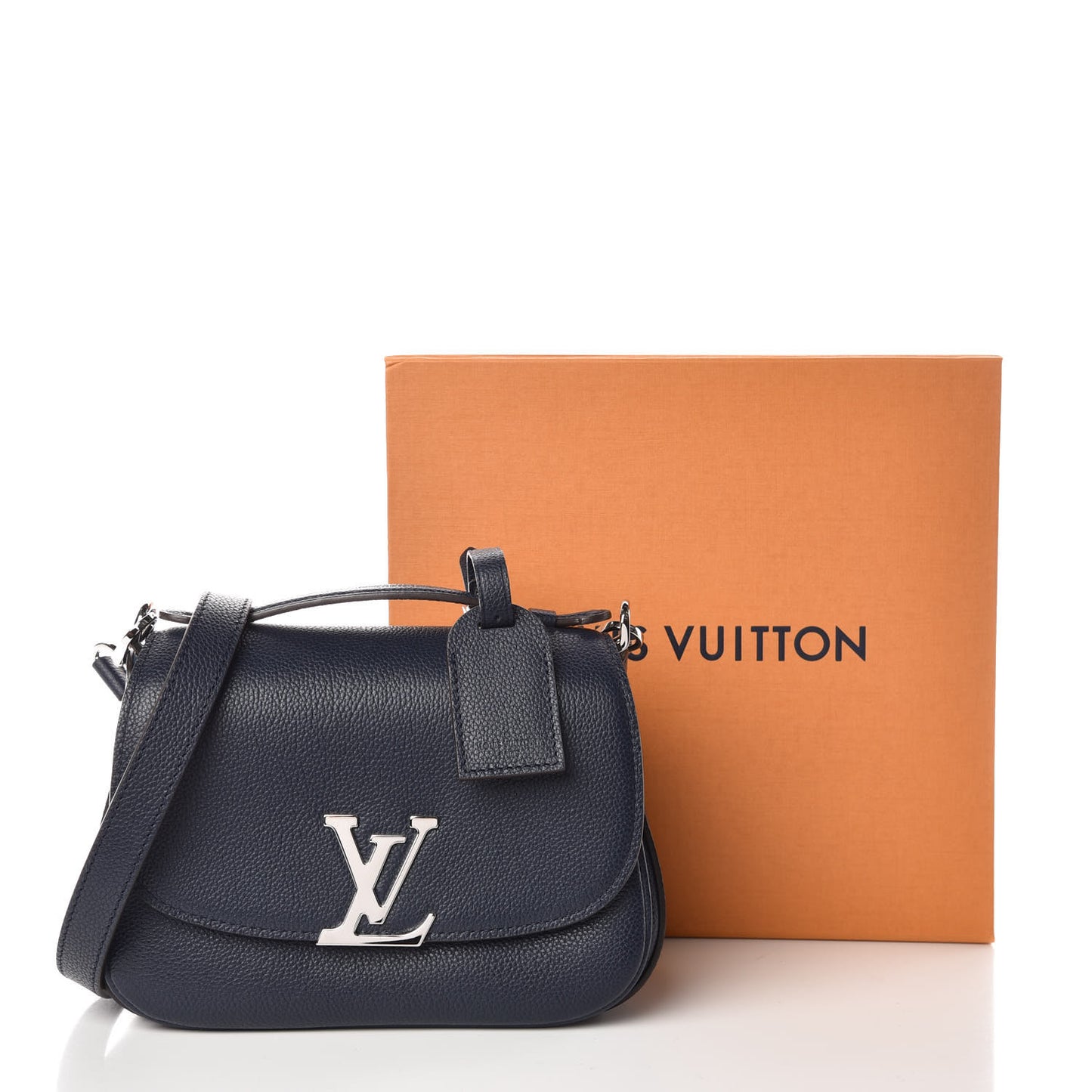 Grained Calfskin Vivienne NM Blue Marine