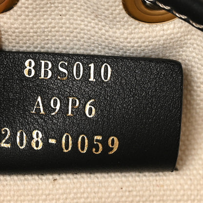 Fendi Canvas Vitello King F is Fendi FF Embroidered Mini Mon Tresor Bucket Bag Grezzo Black 7 of 10