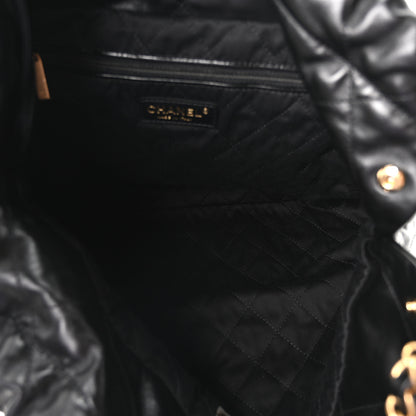 Chanel Shiny Calfskin Quilted Chanel 22 Black 6 of 11