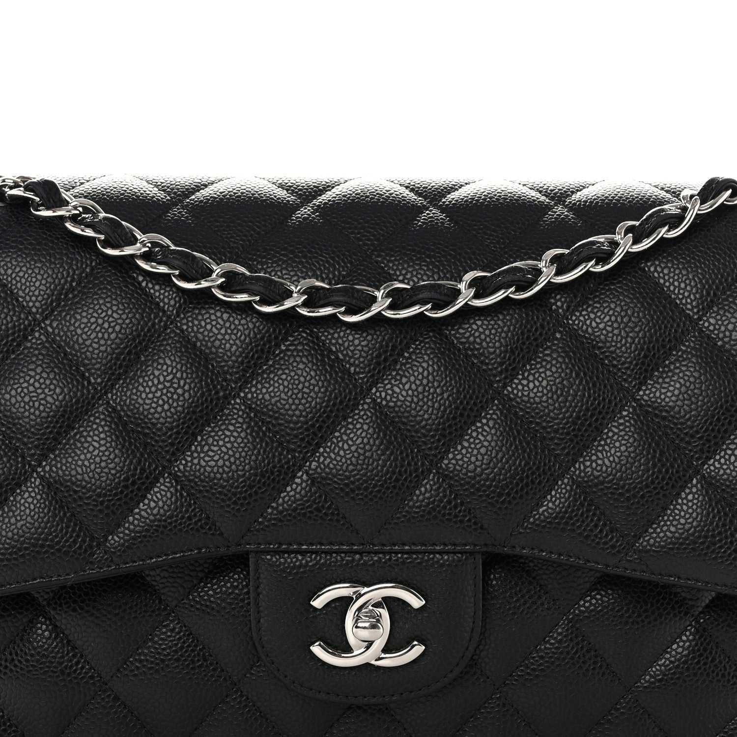 Chanel Caviar Quilted Jumbo Double Flap Black 8 of 10