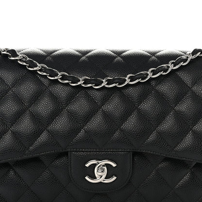 Chanel Caviar Quilted Jumbo Double Flap Black 8 of 10