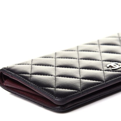 Chanel Lambskin Quilted Yen Wallet Black 8 of 15