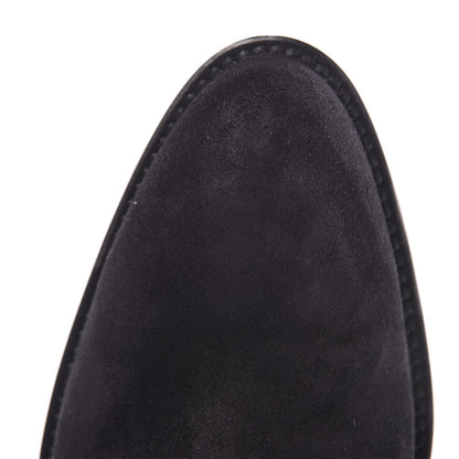 Saint Laurent Suede Fringe Curtis 80 Ankle Boots 38.5 Black 8 of 10