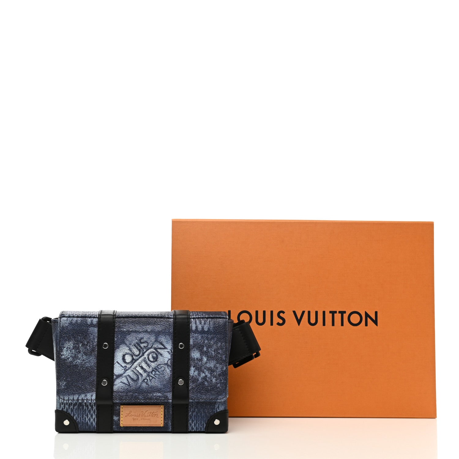 Louis Vuitton Damier Salt Slingback Trunk Black Ocean Blue 11 of 11