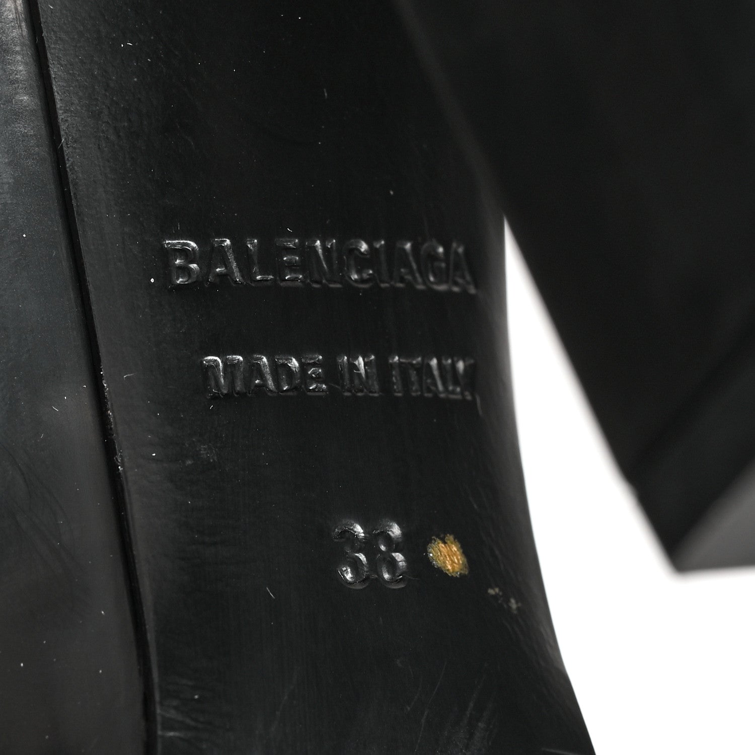 Balenciaga Patinated Calfskin Round Toe 110 Booties 38 Black 7 of 7