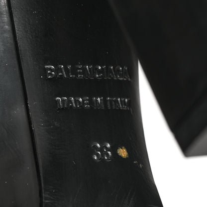 Balenciaga Patinated Calfskin Round Toe 110 Booties 38 Black 7 of 7