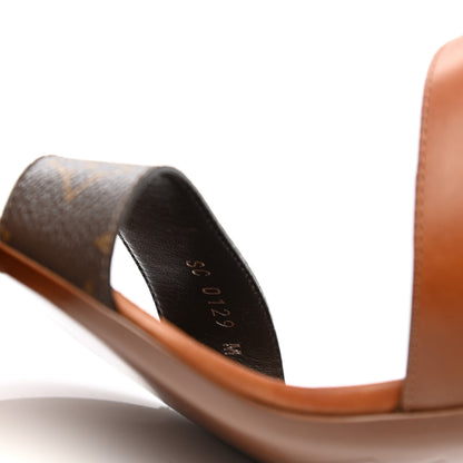 Louis Vuitton Calfskin Monogram Horizon Sandals 40 Cognac Brown 8 of 11