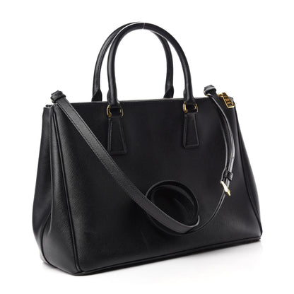 Prada Saffiano Medium Galleria Double Zip Tote Black 3 of 11