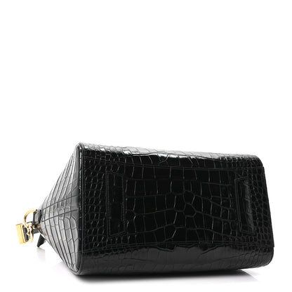 Givenchy Calfskin Crocodile Embossed Small Antigona Black 4 of 10
