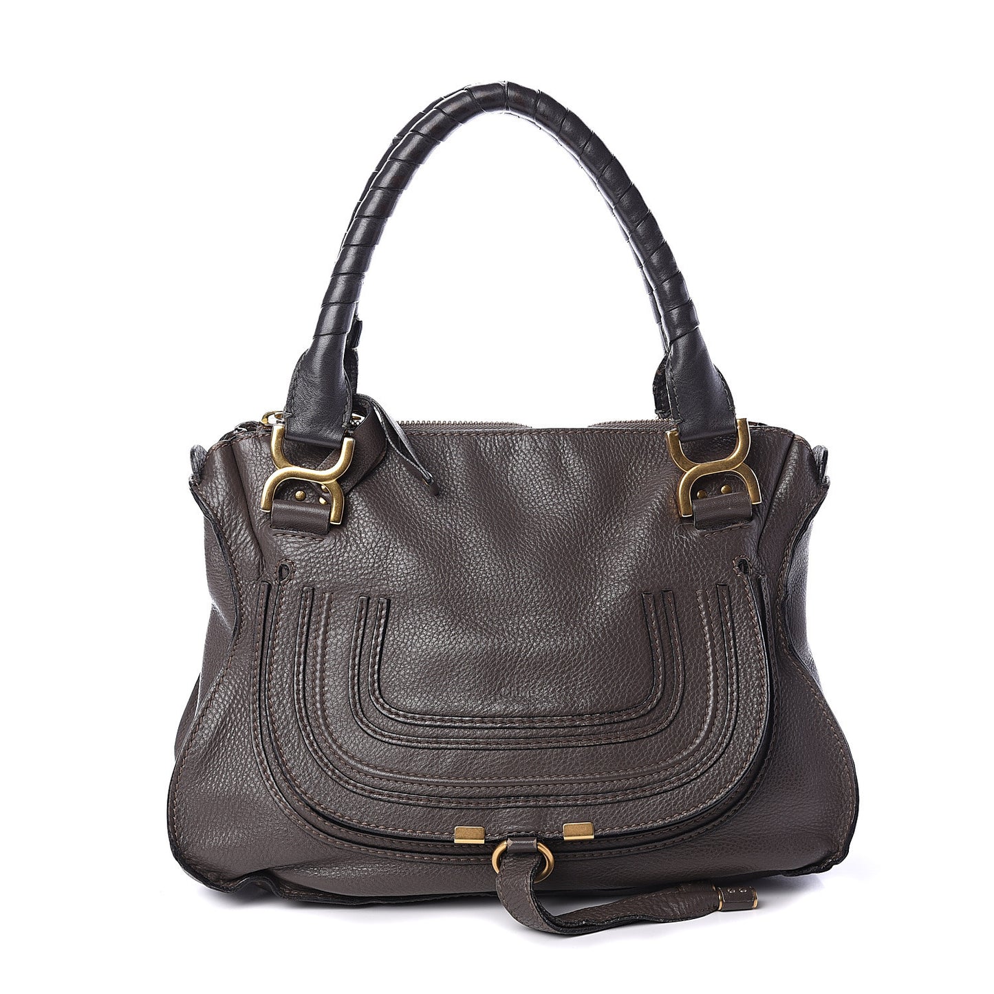 Calfskin Medium Marcie Satchel Ash