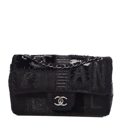 Chanel Tweed Patchwork Medium Single Flap Black 1 of 10
