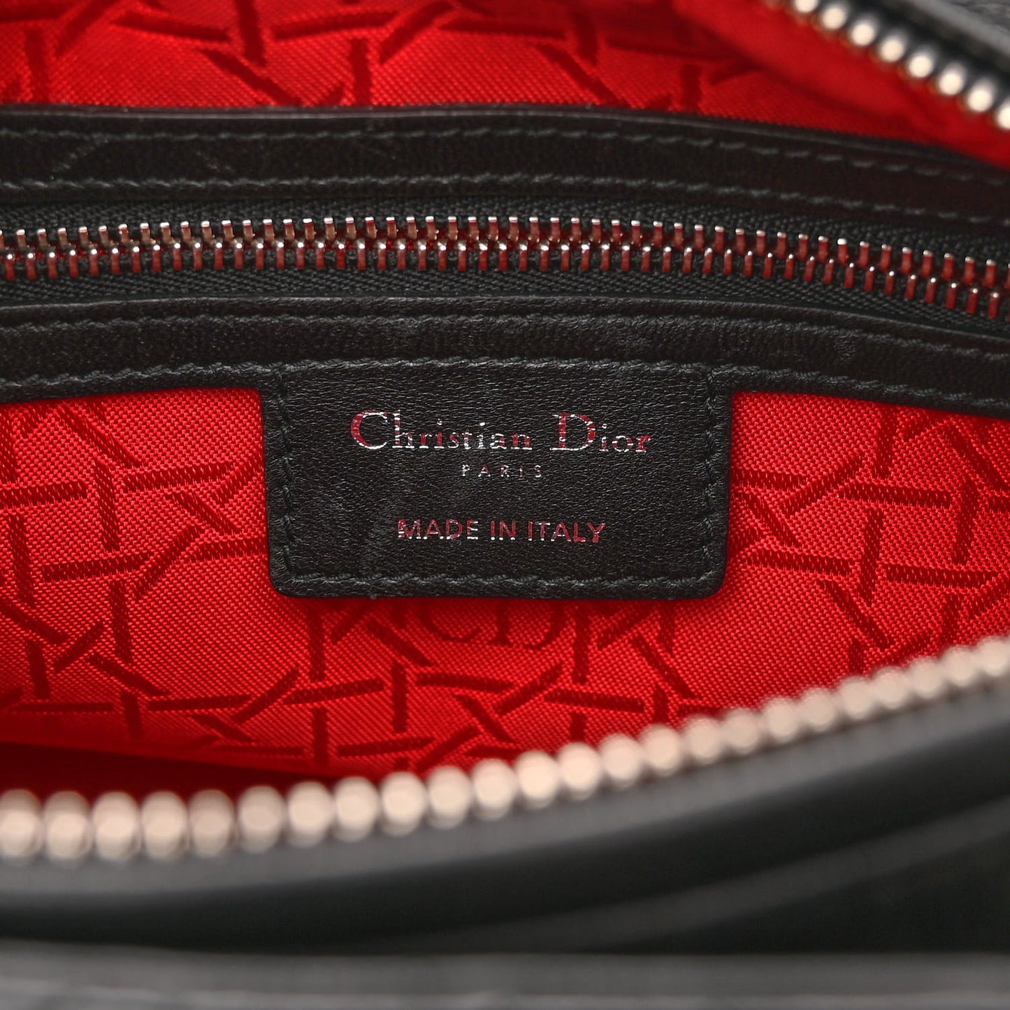 Lambskin Cannage Medium Lady Dior Black