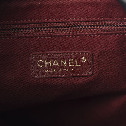 Chanel Calfskin Camellia Embossed Drawstring Shoulder Bag Black 6 of 10