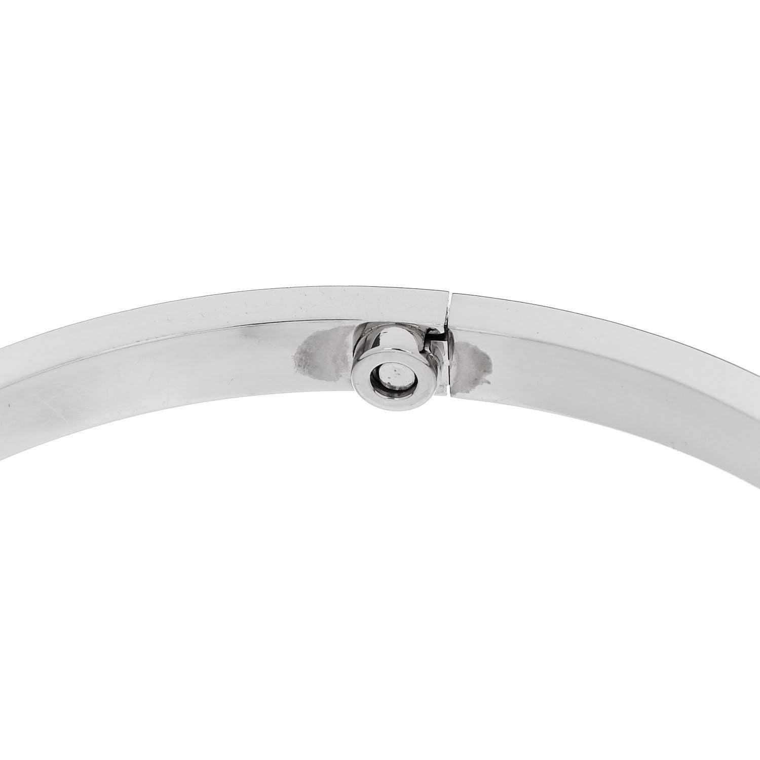 Cartier 18K White Gold Small LOVE Bracelet 18 7 of 8