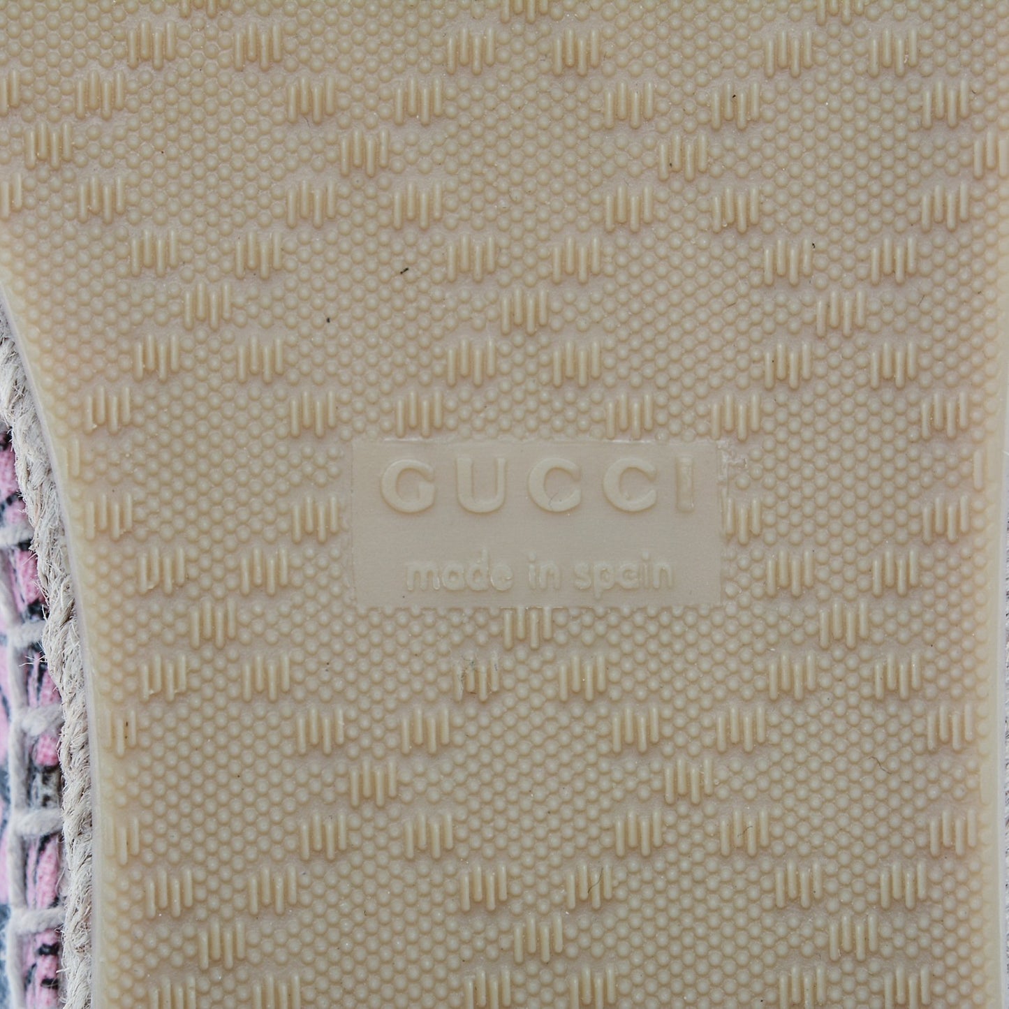 GG Supreme Monogram Bengal Espadrilles 39.5 Beige Pink