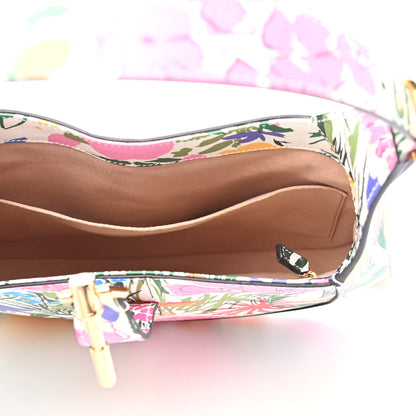 Gucci X KEN SCOTT New Shangai Calfskin Jardin D'Avril Floral Print Small Jackie 1961 Hobo Ivory Pink 4 of 4