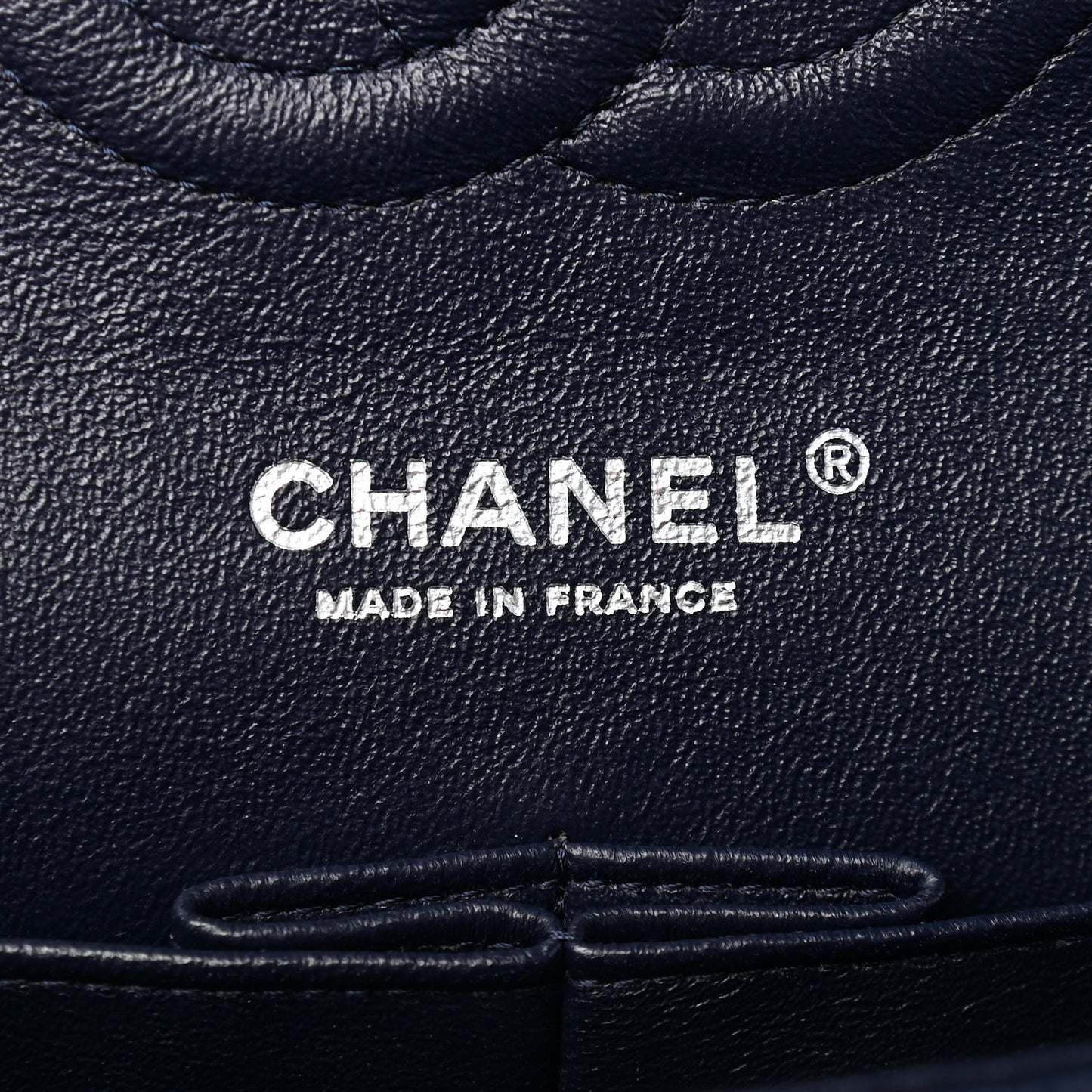 Caviar Quilted Medium Double Flap Navy