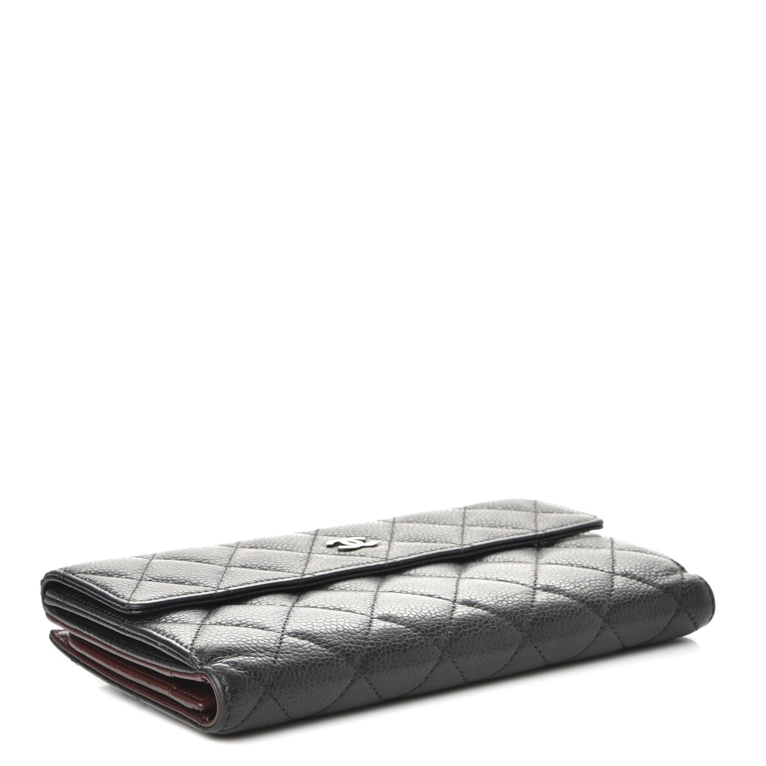 Chanel Caviar Quilted CC Long Double Wallet Black 4 of 10