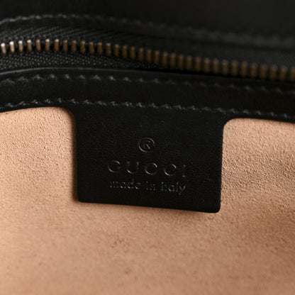 Gucci Calfskin Matelasse Small GG Marmont Shoulder Bag Black 6 of 12