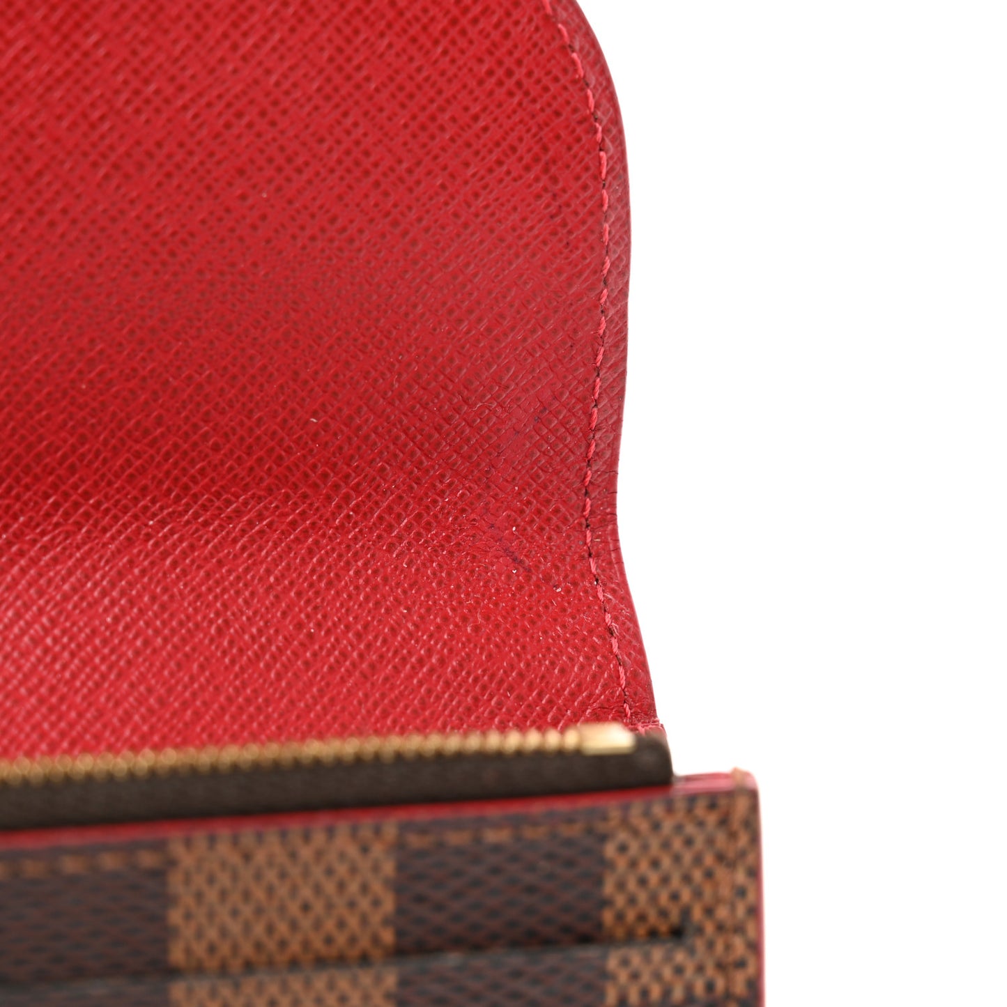 Damier Ebene Caissa Wallet Cherry