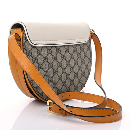 Gucci GG Supreme Monogram Calfskin Small Padlock Messenger Shoulder Bag Beige Mystic White Sun Oil 3 of 7