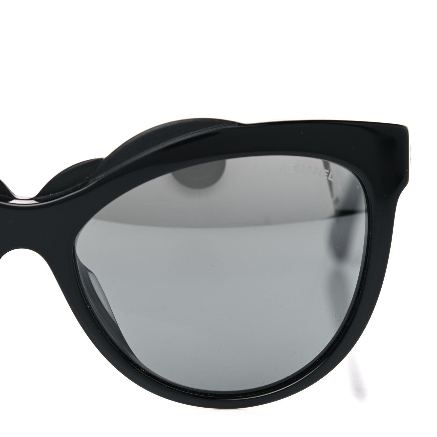 Chanel Acetate Cat Eye Sunglasses Black 5 of 7