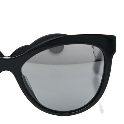 Chanel Acetate Cat Eye Sunglasses Black 5 of 7