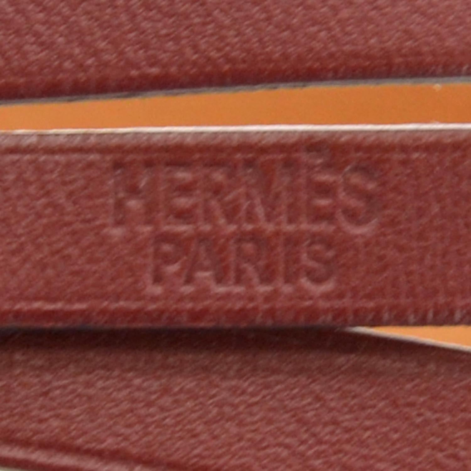 Hermes Chamonix Hapi 3mm Wrap Bracelet Rouge 7 of 7