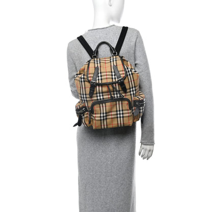 Burberry Nylon Vintage Check Medium Rucksack Backpack Antique Yellow 2 of 13