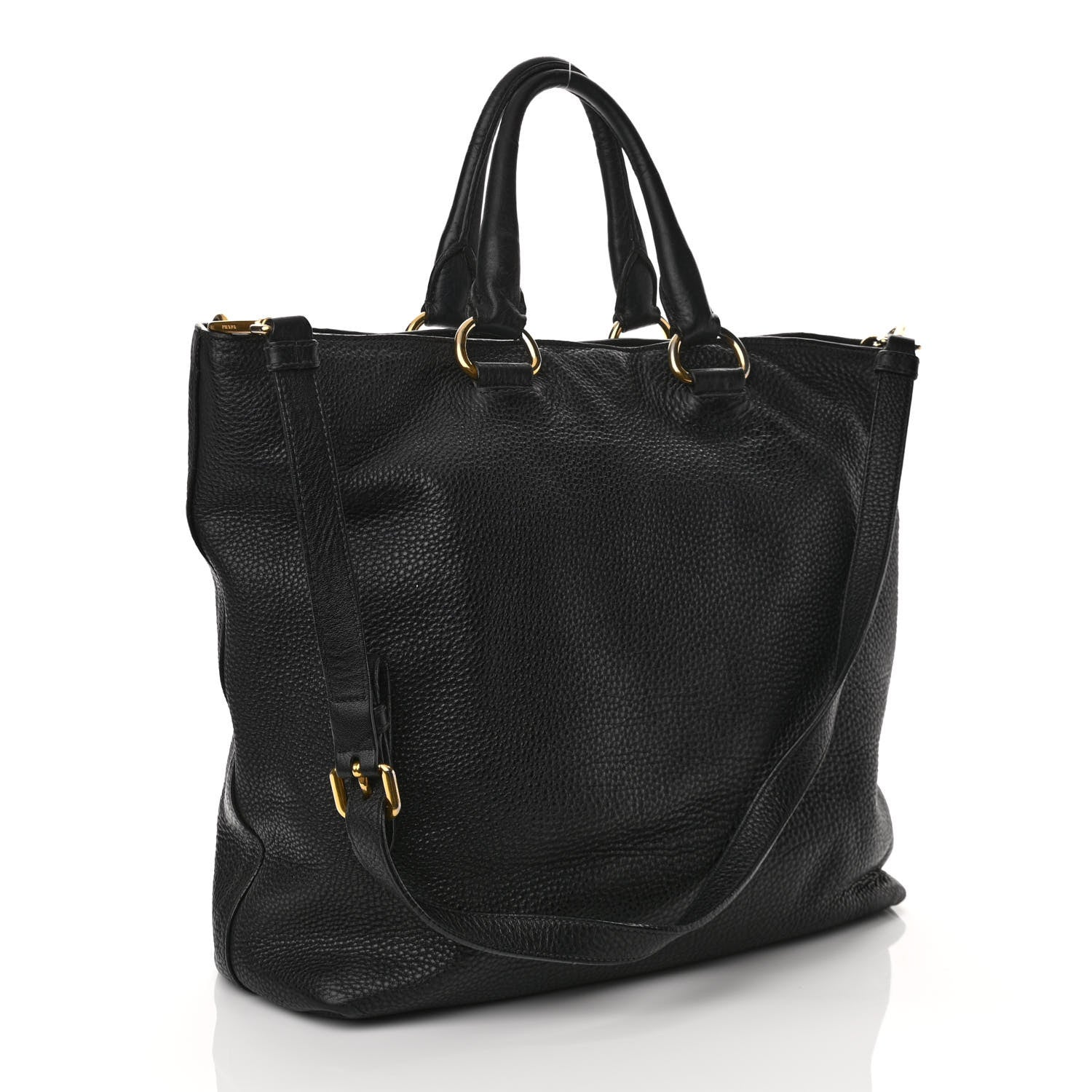 Prada Vitello Phenix Satchel Black 2 of 12