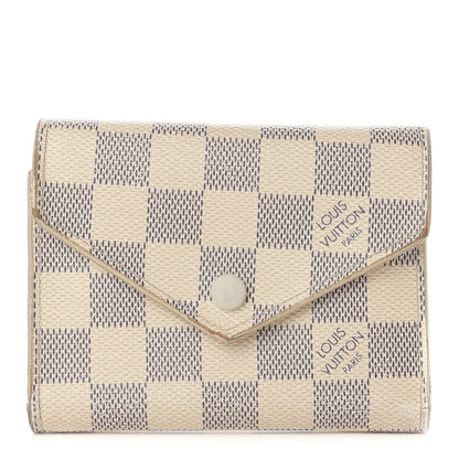 Louis Vuitton Damier Azur Victorine Wallet Rose Ballerine 1 of 10