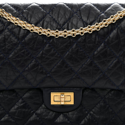 Chanel Aged Calfskin Quilted 2.55 Reissue 226 Flap Navy Blue 8 of 8