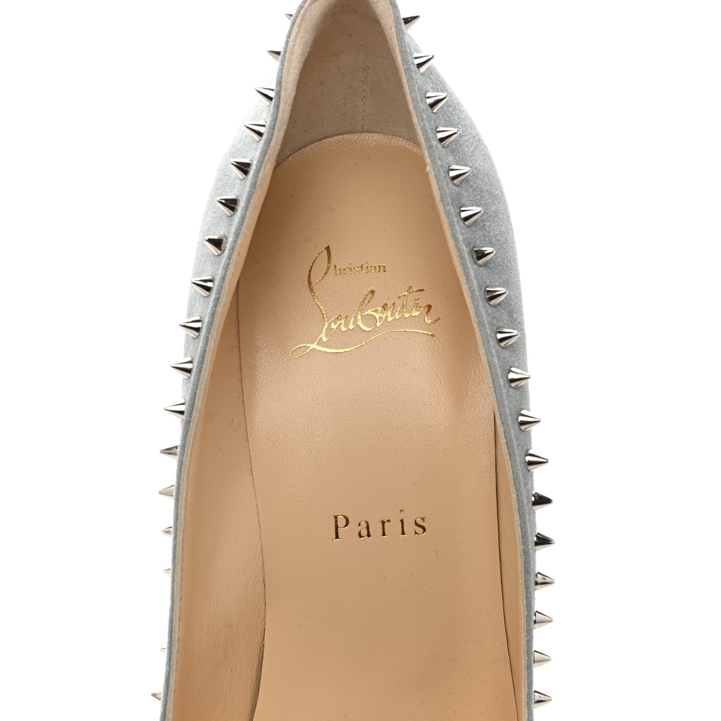 Veau Velours Anjalina 100 Pumps 38.5 Silver Green