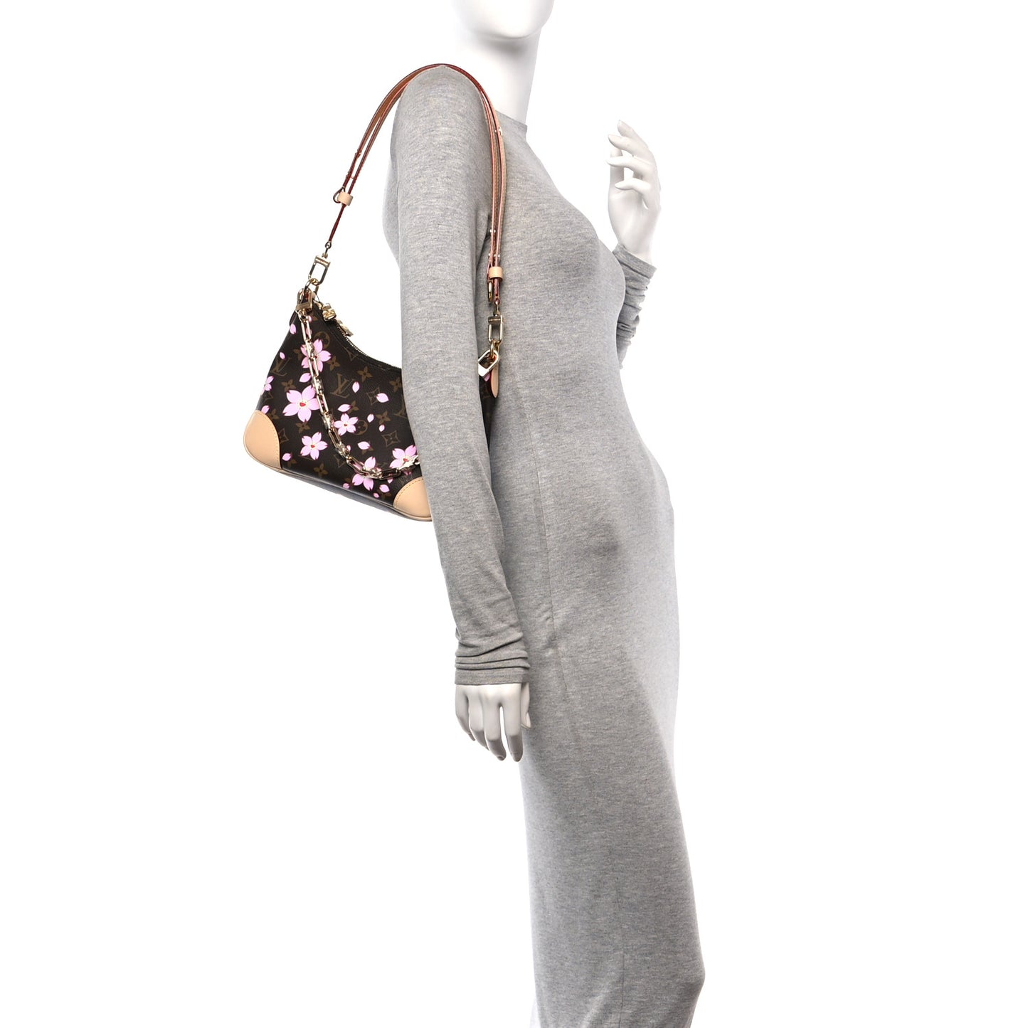 LV X TM Monogram Cherry Blossom Boulogne Sakura Brown