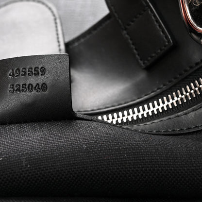 Gucci Soft GG Supreme Monogram Appia Calfskin Web Vertical Tote Black 7 of 10