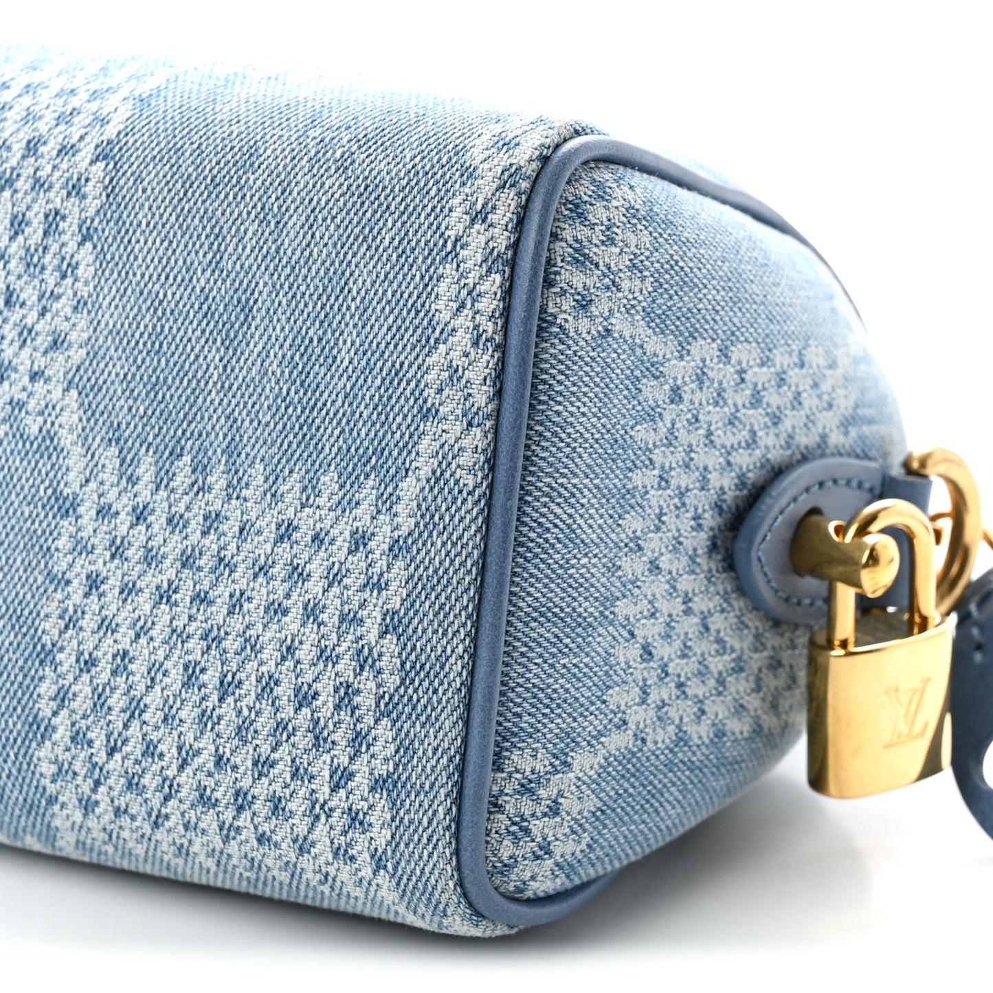 Damier Denim 3D Speedy Bandouliere 18 Denim Blue