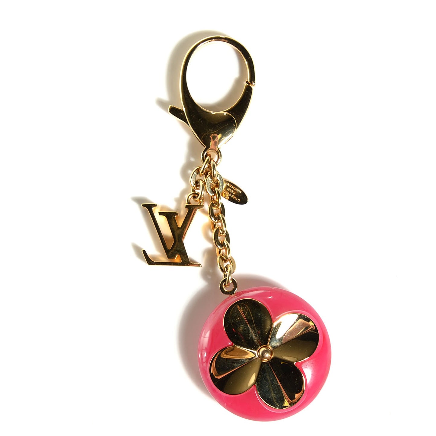 Acetate Hollow Flower Bag Charm Fuchsia