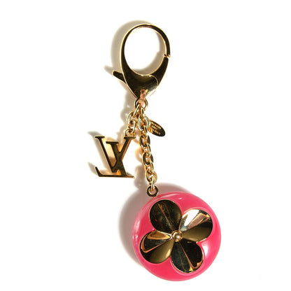 Louis Vuitton Acetate Hollow Flower Bag Charm Fuchsia 3 of 7