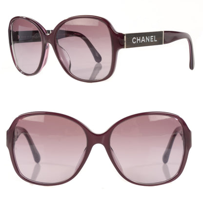 Chanel Wood CC Sunglasses 5198-H-A Purple 1 of 6