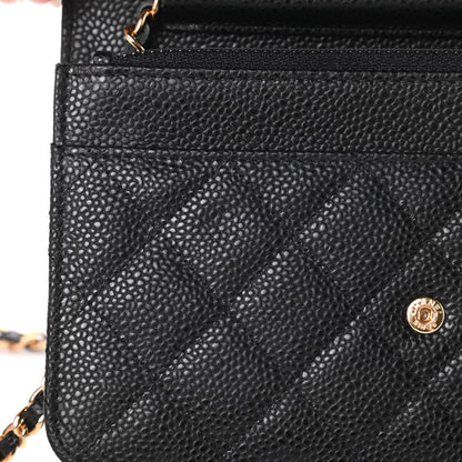 Chanel Caviar Quilted Wallet On Chain WOC Black 13 of 14