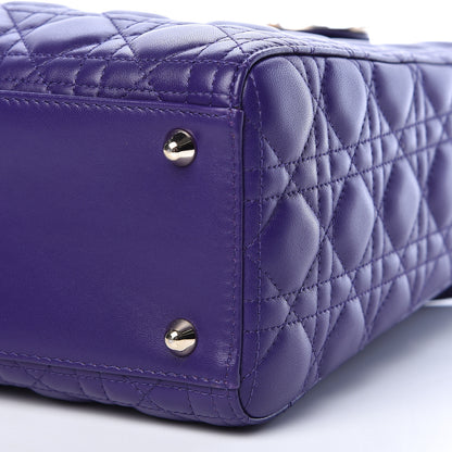 Christian Dior Lambskin Cannage Large Lady Dior Purple 10 of 12