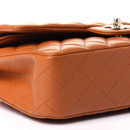 Chanel Caviar Quilted Medium Double Flap Light Brown 7 of 9