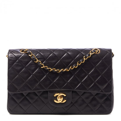 Chanel Lambskin Quilted Medium Double Flap Black 1 of 9
