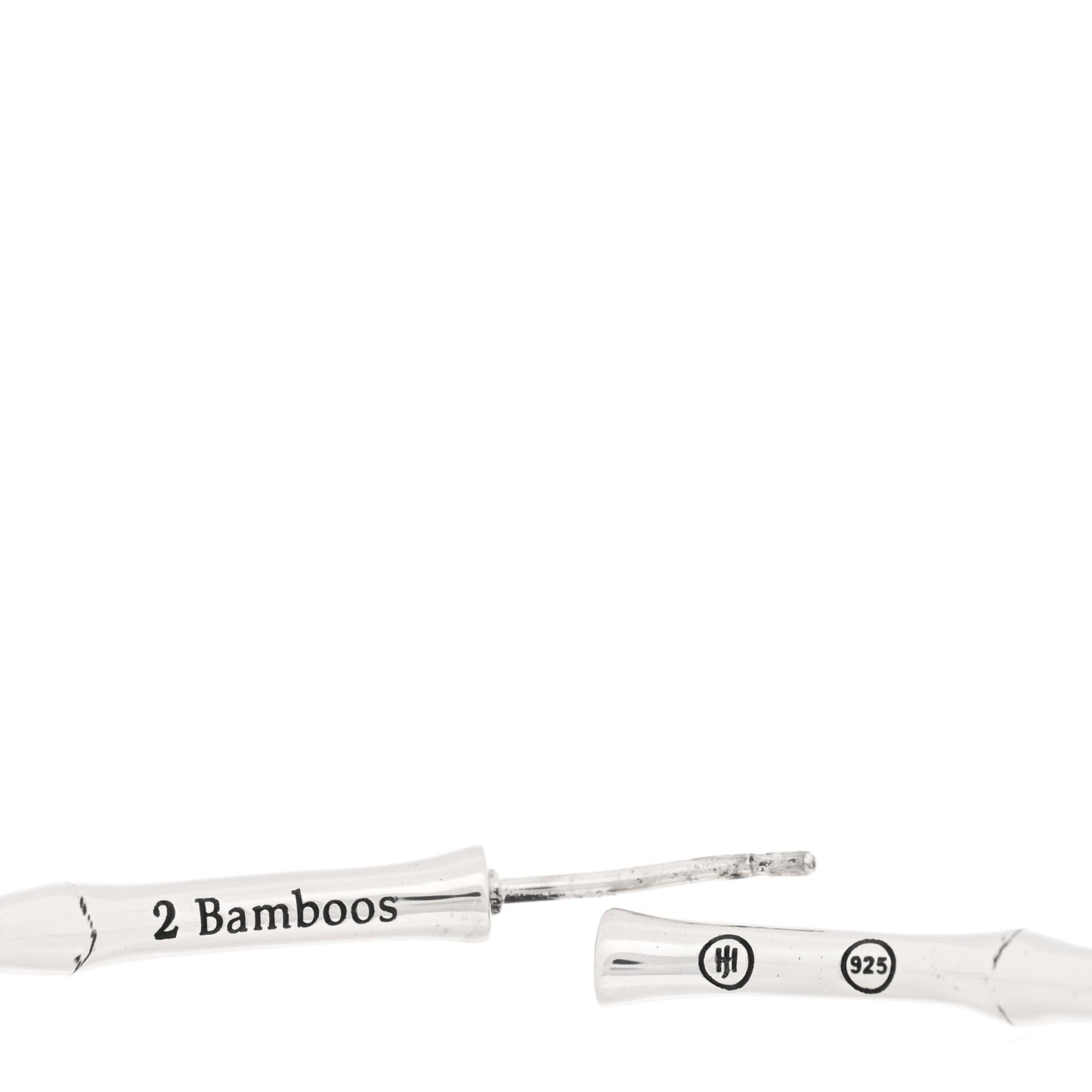 Sterling Silver 57mm Bamboo Hoop Earrings