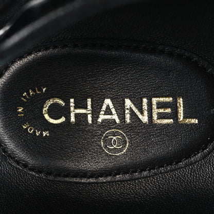Chanel Grained Calfskin Velcro Dad Sandals 39.5 Black 9 of 10