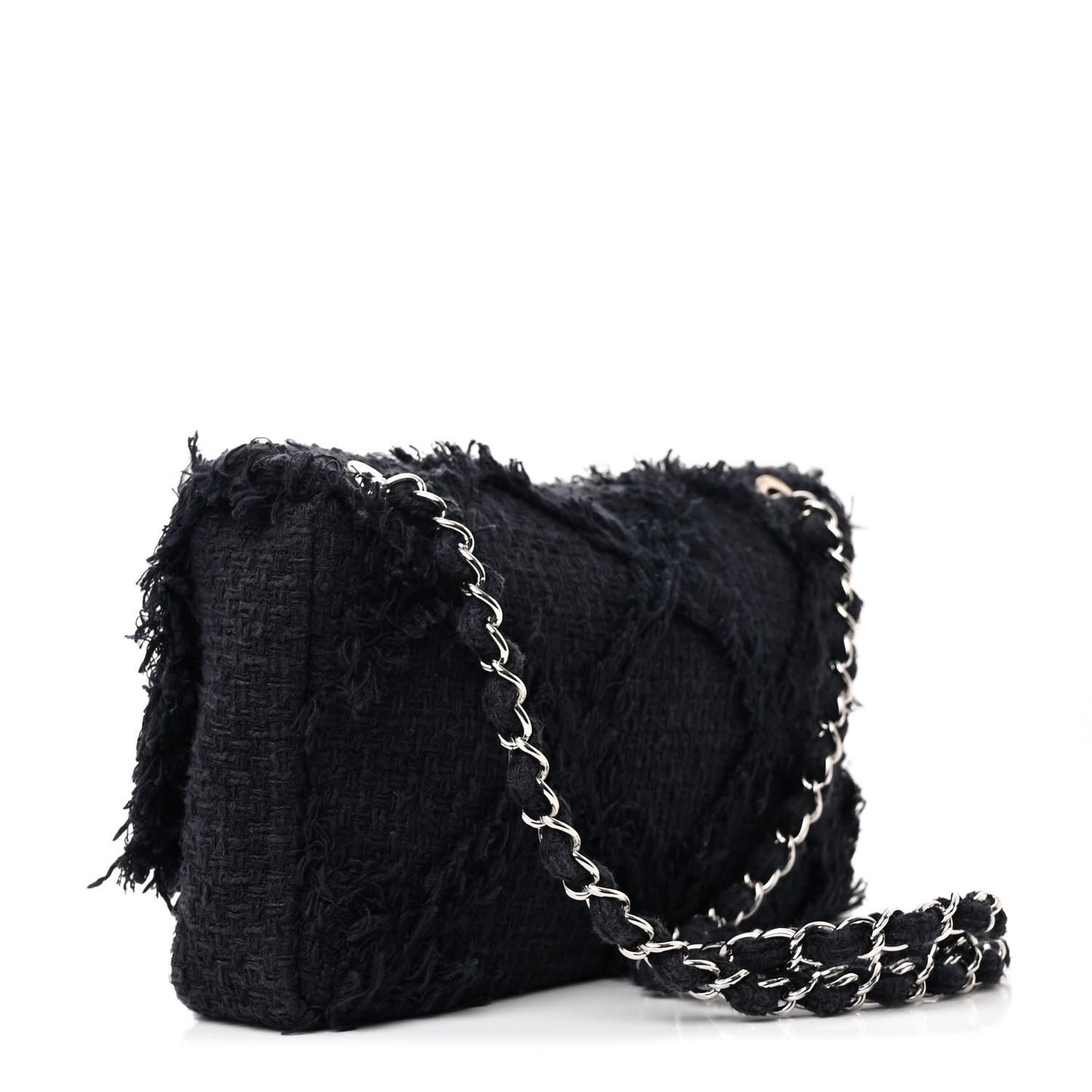 Tweed Medium Nature Single Flap Navy