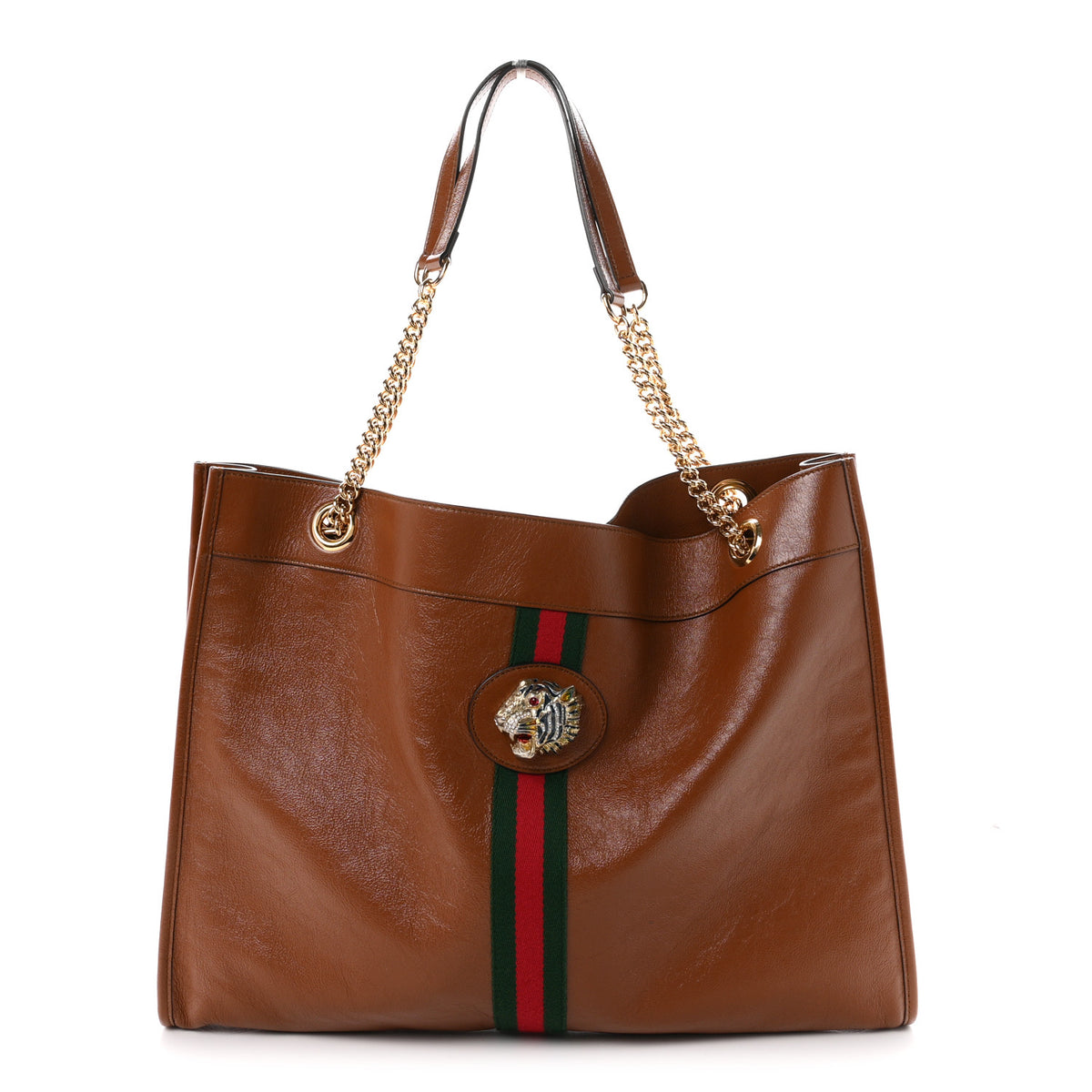 Gucci Calfskin Large Rajah Chain Tote Cuir 1 of 11