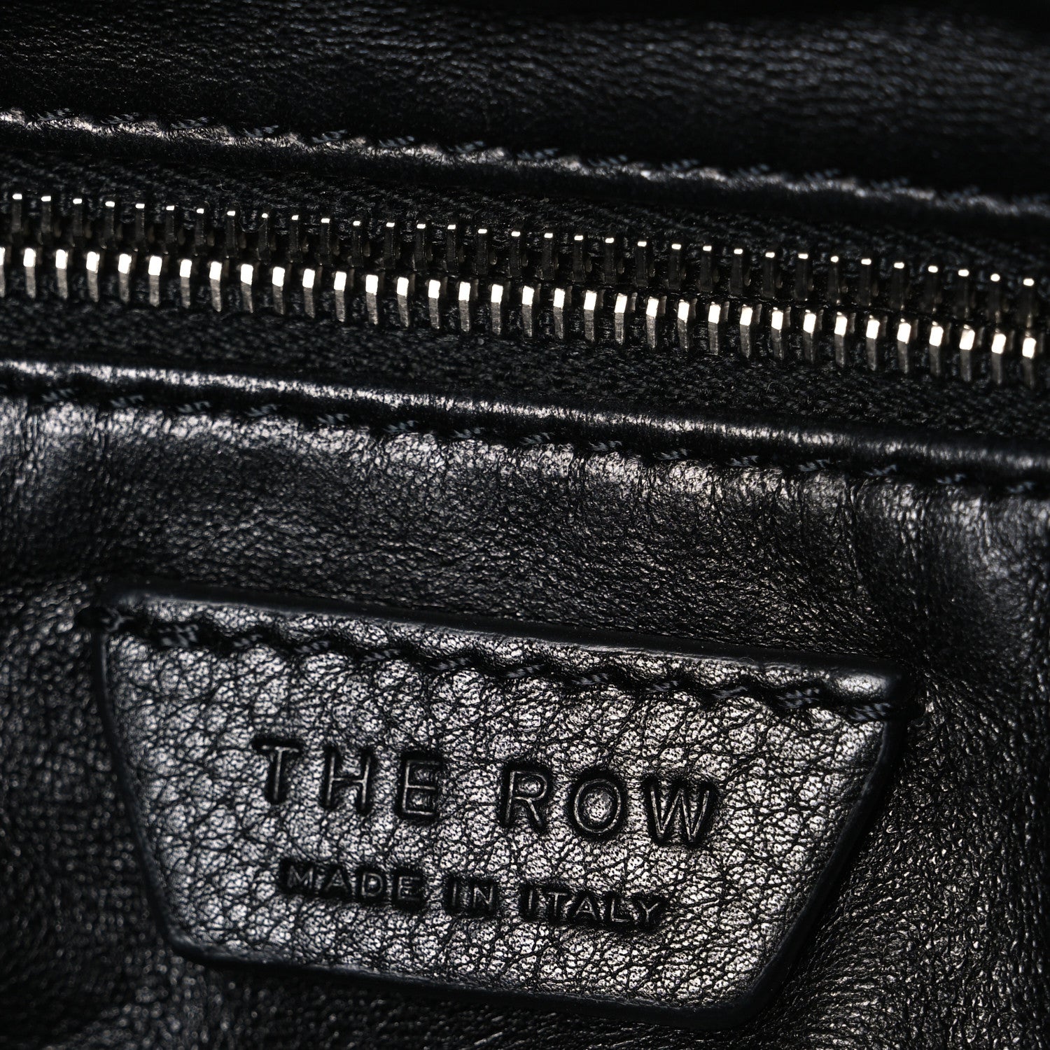 The Row Grained Calfskin Bourse Clutch Black 6 of 9